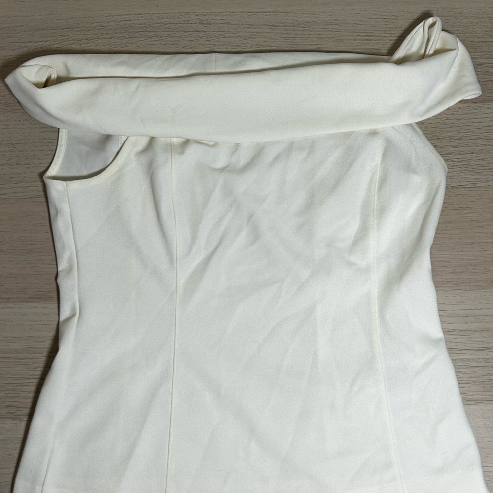 Club Monaco Cream Off-Shoulder Bodysuit